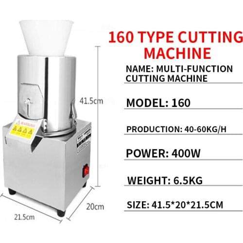 160 type electric vegetables cutter Multi-function garlic, chili, meat grinder vegetable stuffing machine Stainless steel