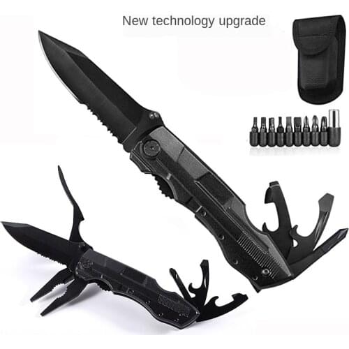 Multifunctional Folding Pliers Cable Cutter Outdoor Pocket Camping Military Survival Knife Hunting Bottle Opener Multitool Knife