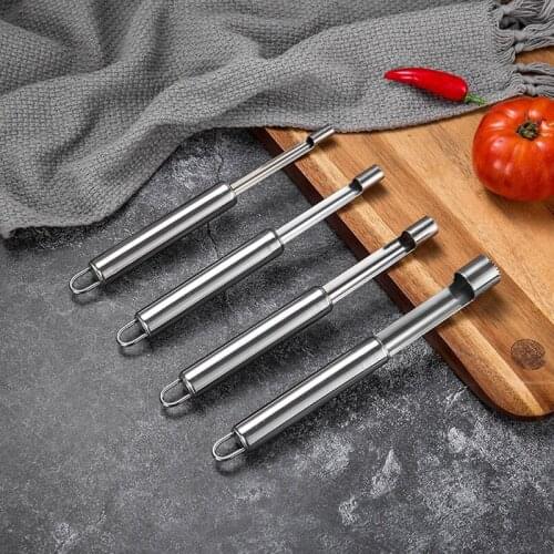 Stainless Steel Fruit Corer Kitchen Gadgets Vegetable Multifunctional Tool Apple Pear Red Dates Seed Core Remover Slicer Knife