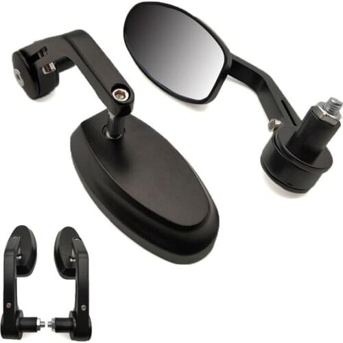 22mm Motorcycle Aluminum Rear View Handle Bar End Side Rearview Mirrors For Suzuki GSR600 GSR750 GSXS750 GSXR600 RM85 RM125