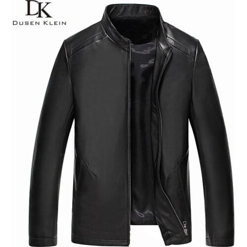 Men Genuine Leather Jacket Real Sheepskin Jackets Casual Black Pockets Autumn New Jacket for Man mj18