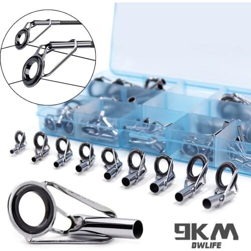 Fishing Rod Guides 24~230Pcs Rod Building Repair Kit Tips Top Guides Stainless Steel Ceramic Ring Saltwater Freshwater Fishing