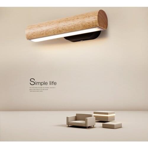 Nordic Real Wood Wall Lamp For Bedside Study Living Room Table Corridor Mirror Wardrobe Aisle Warm Home Lights Fixture Luminaire