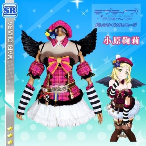 [Customize] 2018 Anime Love Live Sunshine Aqours Mari Ohara Christmas Choir Uniform Cosplay Costume For Halloween Free Shipping