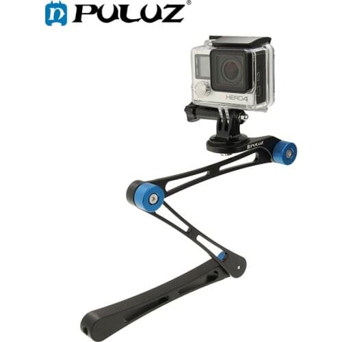 PULUZ 17 inch Adjustable CNC Aluminum Extension Magic Arm Mount Kit for GoPro HERO 7/6/5/4 Session/3+/3/2/DJI OSMO Action/Xiaoyi