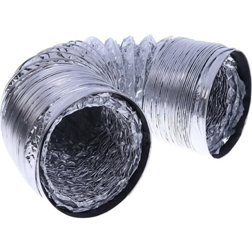 New 4 Inch 100mm Ventilator Pipe PVC Aluminum Tube Air Ventilation Pipe Hose Flexible Exhaust Duct 3/2M Air System Vent Bathroom