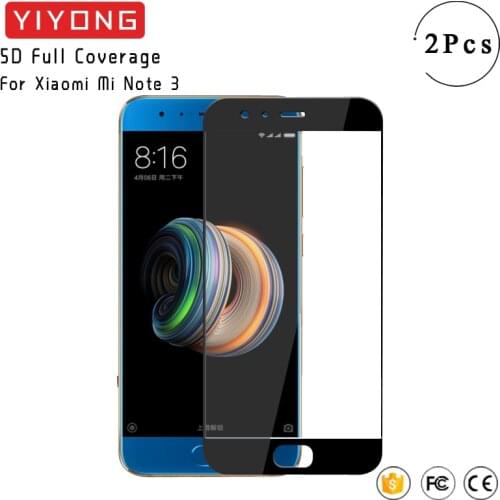YIYONG Silk Full Cover Glass Xiaomi Mi Note 3 Tempered Glass Xiaomi Mi Note3 Screen Protector For Xiaomi Note 3 Screen Glass 5.5