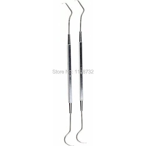 2 Pcs High Quality Dental Materials Stainless Steel Microprobe Probe Dentist Instruments