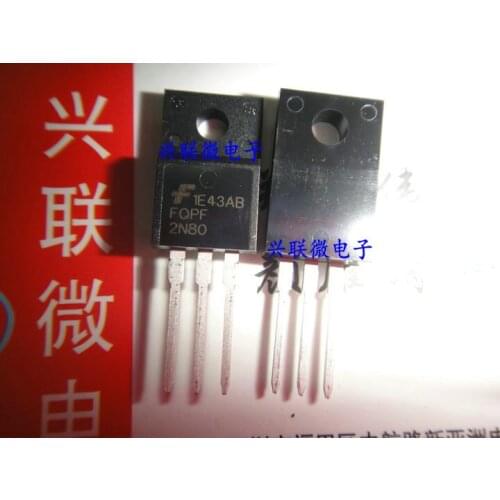 5pcs/lot In Stock 100% New&original FQPF2N80 2N80 800V TO220F