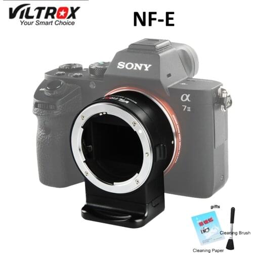 Viltrox NF-E Focal Reducer Speed Booster Lens Adapter Turbo w/Aperture Ring for Nikon F Lens to Sony A7RIII A7SII A6300 A6500