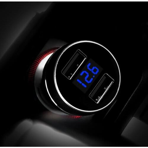 3.4A DC 5V Car Chargers 2Ports For Samsung Huawei Iphone 11 8 Plus Universal Aluminum Dual USB Fast Charging Car-Charger Adapter