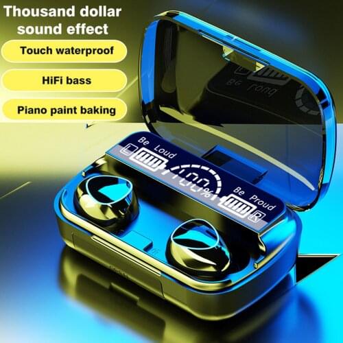 Vococal M10 Wireless Earbuds TWS Bluetooth 5.1 In-ear Earphones Headphones with 2000mAh Charging Case LED Display