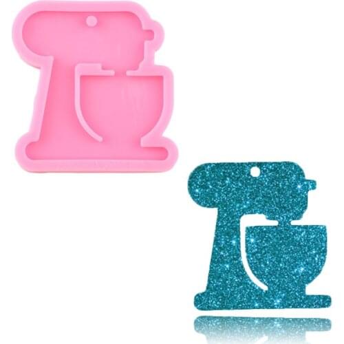 Shiny Glossy Sewing Machine Silicone Mold Keychain Making Molds DIY Craft Necklace Jewelry Epoxy Resin Keychains Moulds