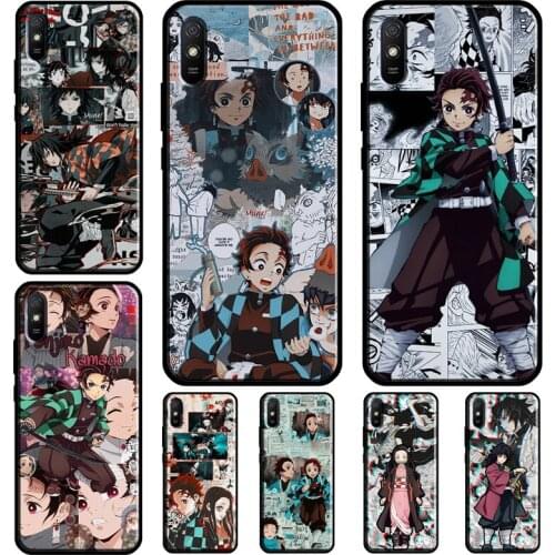 Kimetsu No Yaiba Demon Slayer Anime Phone Case For Xiaomi Redmi Note 10 Pro 8 9 Pro 8T 7 9S Cover For Redmi 9T 9A 8A K40 7A 9C