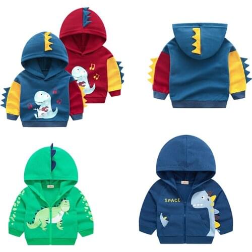Hot Sale Dinosaur Hoodies Children Kids Boy Girl Cartoon Casual Hooded Clothing Hoody