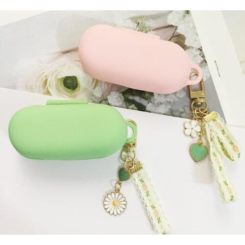 For Oneplus Buds Z TWS Case Luxury Lace Flower Pendant Earphones Cover for One plus Buds Silicone Anti-fall Protector Cover