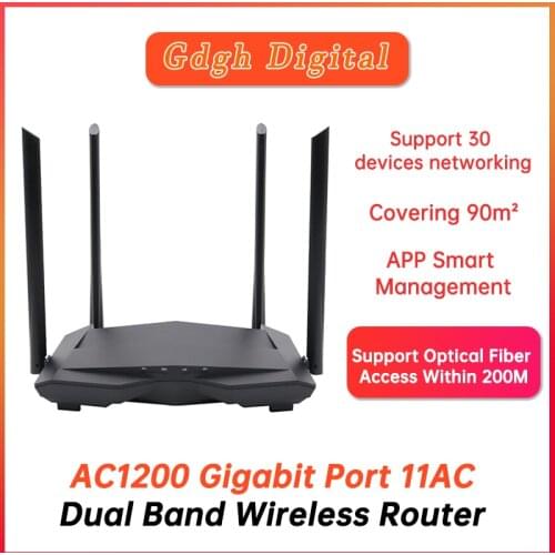 GLC10 AC1200 Wireless WiFi Router 2.4Ghz/5.0Ghz Dual Band Home Coverage Gigabit Wifi Repeater Easy Setup with Multilingual