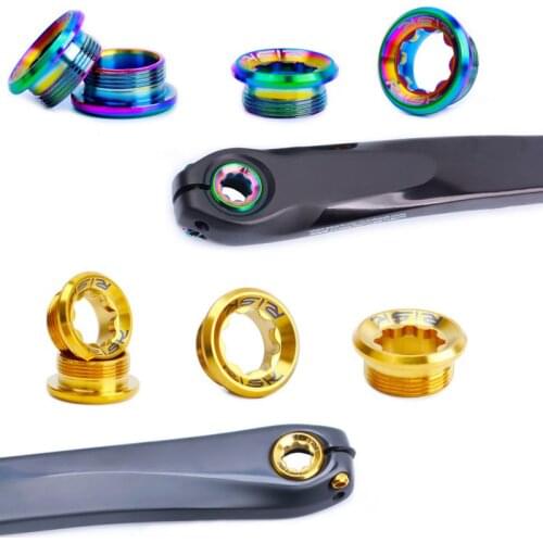 M20X8mm Titanium Crankset Fixing Bolt Screw Mountain Bike Integrated Hollow Bottom Bracket Chain Ring Crank Arm Lid Bolt 1 Pcs