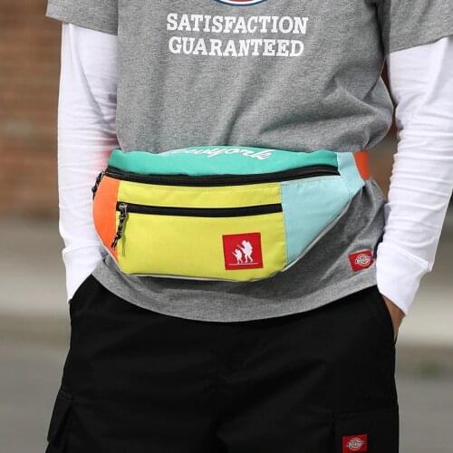 Tegaote Men Crossbody Bag Waterproof Shoulder Bags Harajuku cool stitching mini sports leisure Messenger bag