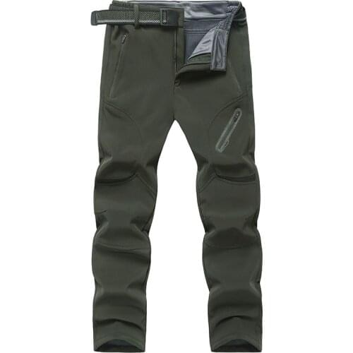 Big Size 9XL Men trousers Nice New arrivals Autumn Fleece Quick Dry Pants Winter Breathable Thermal Waterproof Pants Army Green
