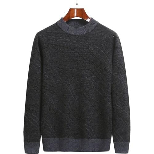 UCAK Brand Classic Pure Merino Wool Men Sweaters O-Neck Striped Streetwear Sweater Pull Homme Autumn Winter Thick Pullover U1310