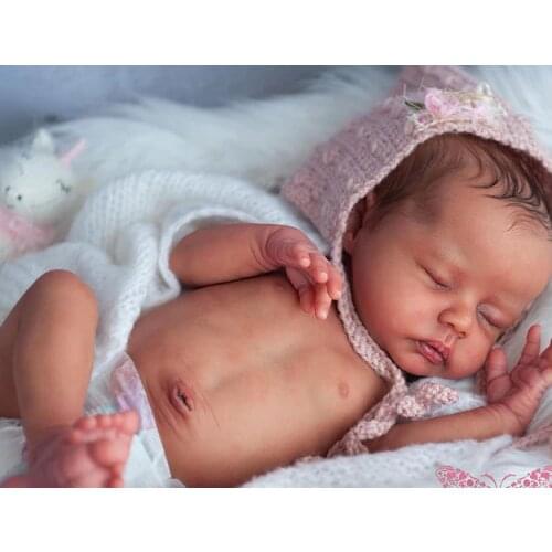 NPK 18inch Delilah Reborn Doll Kit Lifeike fresh color Soft DIY Doll Parts