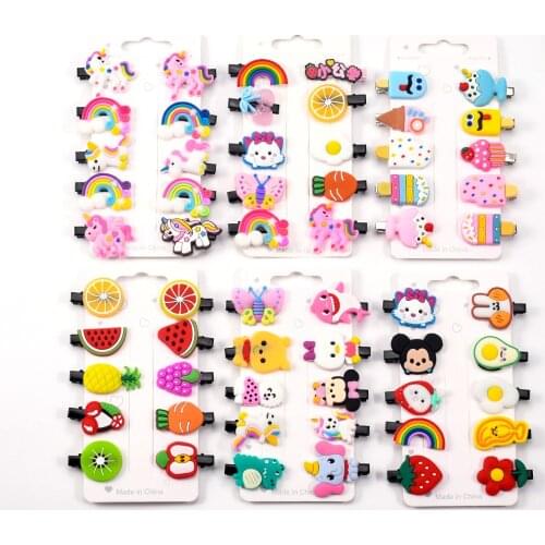 New Childrens Hair Clips Hairpin Korea Ins Girls Bangs Clip Girls Baby BB Clip Hair Accessories Cartoon Clip Card for BabyGirls