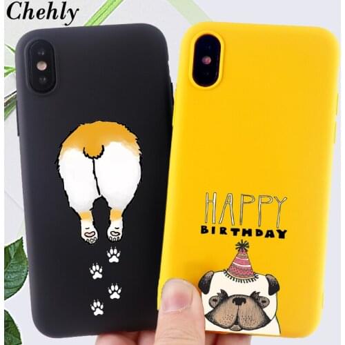 Cartoon New Phone Case for IPhone 11 Pro X XS MAX XR 8 7 6s Plus Funny Dog Cases Soft TPU Silicone Fitted Back Cover Accessories