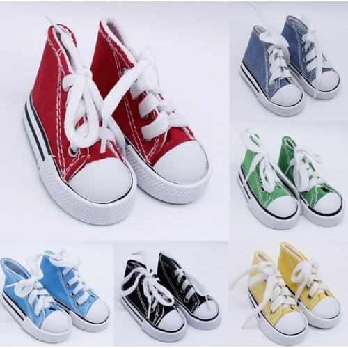 1/3 Doll Shoes 7.5cm Canvas Shoes for BJD Doll Fashion Mini Shoes for Russian DIY Handmade Doll Accessories