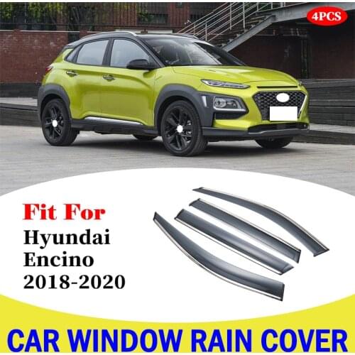 Window Deflectors For Hyundai Encino 2018-2020 Protection Wind Guard Vent Sun Rain Visor Cover Car Decoration Accessories