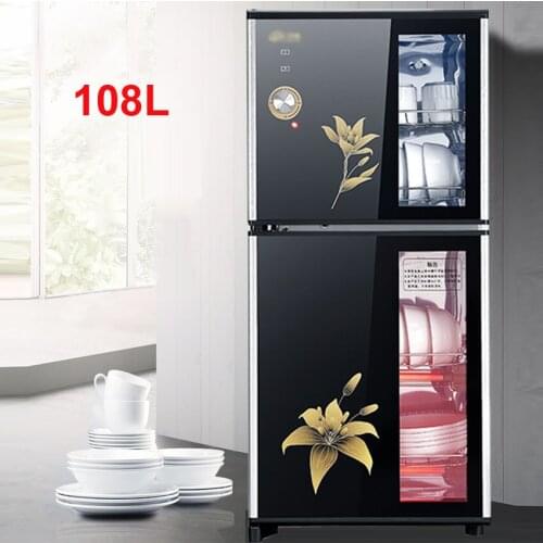 108L Ozone Disinfecting Cabinet Ozone Sterilizer Restaurant Chopsticks Bowl Tableware High Temperature Disinfection