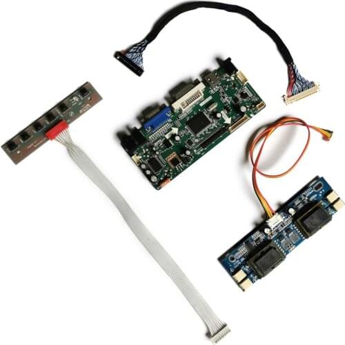 Fit HT17E11/HT17E12/HT17E13/HT17EX1 30 Pin matrix 4CCFL VGA DVI M.NT68676 monitor controller board DIY kit LVDS 1280*1024