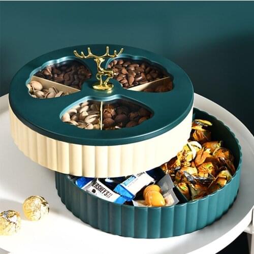 Creative Dried Fruit Tray Tea Table Divided Grid Snack Storage Tray Multi-Layer Fruit Tray Candy Box Food Storage Container