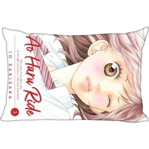 Custom Pillowcase Cover Ao Haru Ride Rectangle Zipper Pillow Cover Satin Fabric Pillowcase 40x60cm,50X75cm(Two sides) 0406