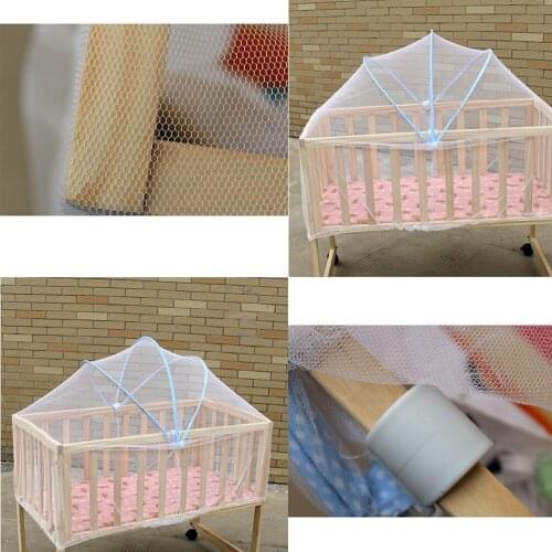 Portable Baby Crib Mosquito Net Multi Function Cradle Bed Canopy Netting happy