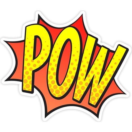 S40271# POW Various Sizes PVC Decal Car Sticker Waterproof on Bumper Rear Window Laptop Refrigerator Toilet