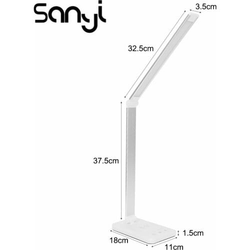 LED Table Light 270 Degree Foldable Desk Lamp For Study Soft Light Night Lamp Eye-Protect Phone Wireless Charging Bedroom Light