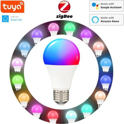 Tuya Zigbee Smart Home LED Bulb AC100-240V Light RGB Lamp Work With Alexa And Google Home Smartthings Smart Life APP