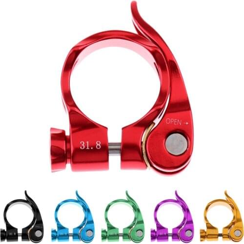 Bike Bicycle Seatpost Clamp 31.8mm Quick Release Seat Post Clamp