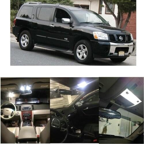 Interior Led lights For 2005 Nissan Armada Maxima Murano Quest Titan X-Trail Dome Light Map Light Courtesy Door Light