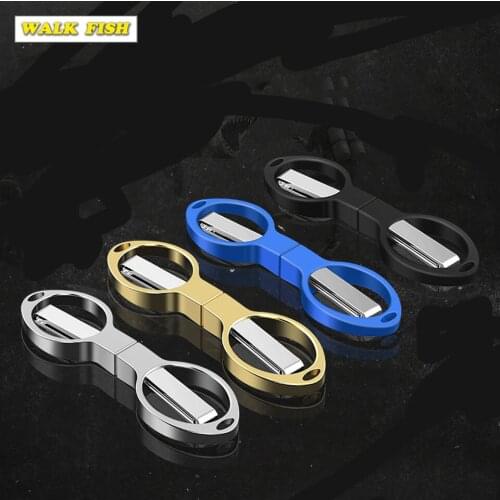 Walk Fish Mini Stainless Steel Folding Keychain Fishing Scissors Glass Shaped Cutter Camping Tool Fishing Pliers Hook Scissors