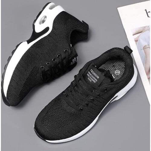 Women Shoes Air Cushion Sneakers Breathable Thick Sole Ladies Platform Trainers Female Height Increasing Running Shoes Plus Size