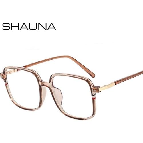 SHAUNA Anti Blue Light Oversize Women Square Optical Frames Fashion Computer Glasses