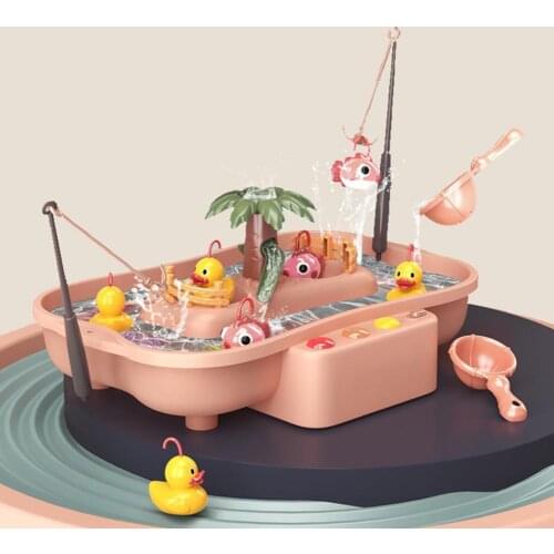 1 Set Fishing Toy Musical Electronic Duck Design Electric Rotating Fishing Play Game Toy for Entertainment