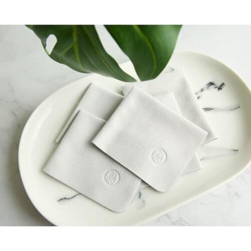 1 Pcs High Quality Pure Gray Suede Glasses Microfiber Glasses Cleaning Cloth 15*18cm For Lens Phone Screen Cleaning Wipes