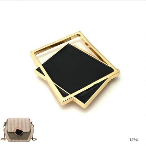 10 pieces / lot) Luggage Handbag Hardware Accessories Zinc Black Epoxy Square Magnetic Suction Lock