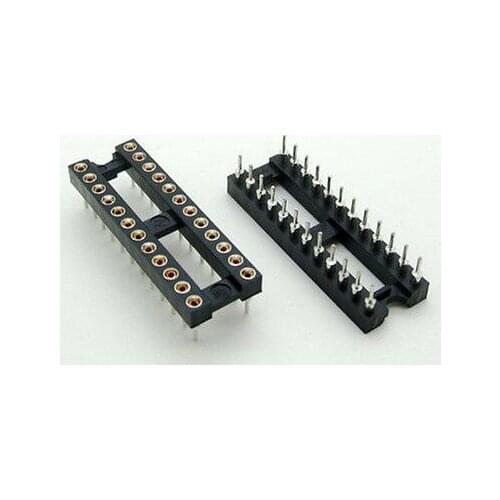 20PCS 24 Pin Round DIP IC Socket Adapter Narrow 24Pin Pitch 2.54mm Connector