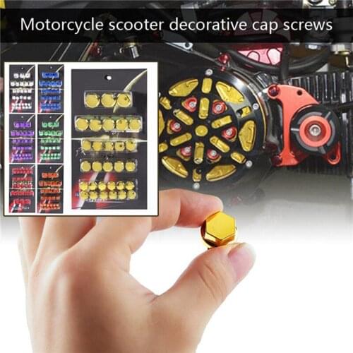 30Pcs/lot Motorbike Screw Nut Bolt Cap Cover Motorcycle Screw Nut Cover Cap Decoration Car Styling