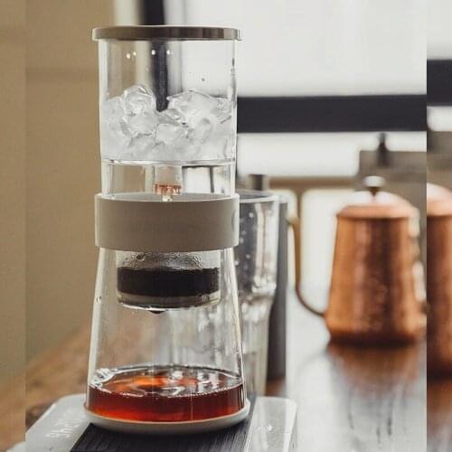 400ML Ice Drip Coffee Pot Coffee Maker Filter Glass Percolators Espresso Kitchen Barista Dripper Pot Ice Cold Brew Pots Brewer