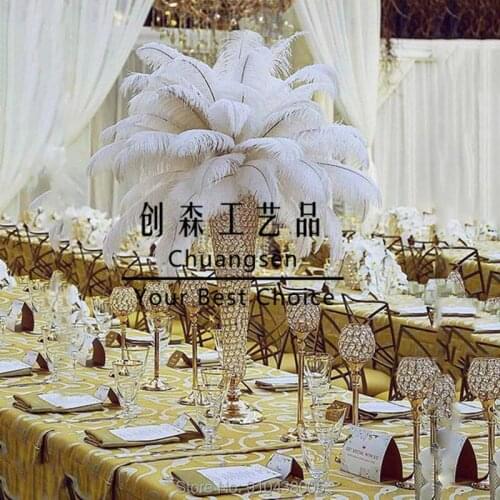 60cm Iron Stand Gold Flower Holder Table Centerpiece Deco Flower Rack Wedding Decoration Crystal Flower Vase,Party Centerpiece